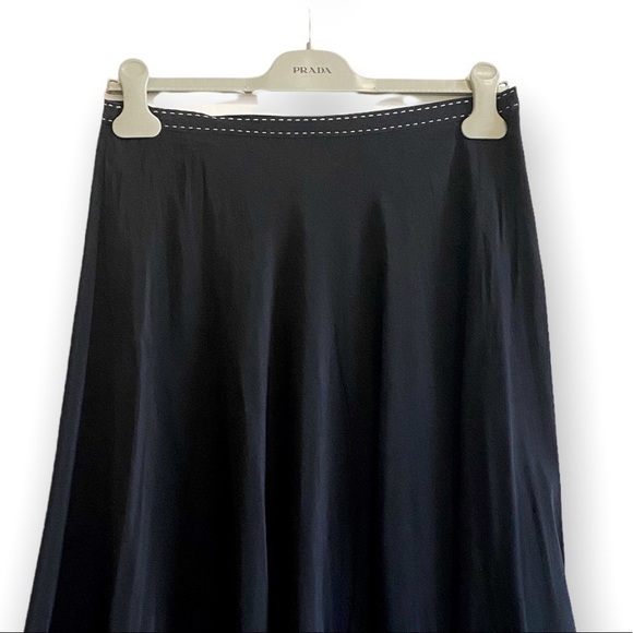Philosophy de Alberta Ferretti Black Silk Skirt, Size 8 - Picture 4 of 12